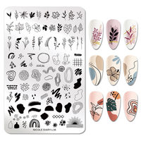 Plaques d'estampage 3d motif fleurs en silicone, pour ongles, personnalisées, dessin animé, french manucure, 2020 pièces