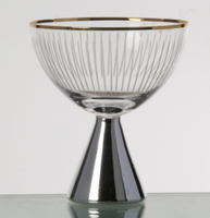 Chopes à bière en verre cristal plaqué or de luxe, design rayé, vaisselle alimentaire sécurisée pour fêtes, mariages et usage domestique