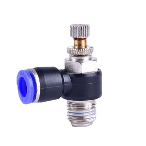 SL Series Quick-Insertion Connector Adjustable Flow Valve Pneumatic <b>Tools</b> <b>Models</b> SL4-M5/6-01/8-02/10-03/12-04 All Included - Product Image 1