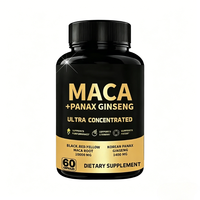 Capsules de racine de Maca de haute qualité OEM 10000 mg, capsules de Panax Ginseng, supplément de racine de Maca noire, rouge et jaune