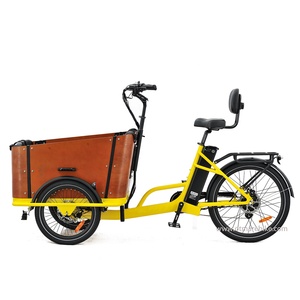 Electric Cargo Dreirad Frontlader 3-Rad <span class=keywords><strong>Trike</strong></span> mit Front Wood Box 48v City Bike Carrier Kinder und Haustier 4 Sitz Family <span class=keywords><strong>Trike</strong></span> - Product Image 3