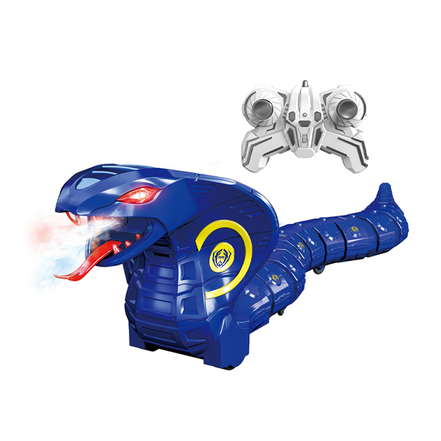 Simulation 2.4G Rc Remote Control Snake Electronic Toy with Light Music Mist Spray