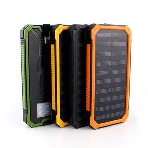 Batterie externe solaire 20000mAh, chargeur de téléphone portable robuste pour l'extérieur avec lumière LED pour le camping, la randonnée et les voyages - Product Image 1