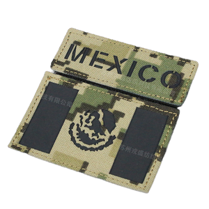Parche de Bandera de Camuflaje México US4CES, Corte Láser, Reflectante, Brilla en la Oscuridad, Tela de Nailon, Equipo Táctico, Colores y Tamaños Personalizables - Product Image 1