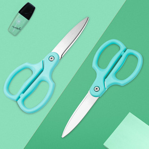 Stainless Steel Office Scissors Nordic Blue Straight Head For Home Craft Paper Cutting Student Use - Product Image 1