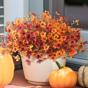 Fleurs artificielles d'automne, eucalyptus violet, gloire du matin, décoration intérieure, décoration de cour, fleurs artificielles en gros - Product Image 1