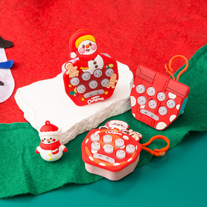 Consola de juegos portátil mini Whack A Mole de Navidad, juguete electrónico de plástico con llavero para videojuegos juveniles - Product Image 3