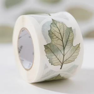 Personalized Product Round Stickers Paper Vinyl Adhesive <b>Waterproof</b> Sticker <b>Label</b> Printing logo Sticker Roll - Product Image 4