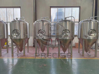 Cuves de Fermentation de Vin et de Bière de 2000L avec Enveloppe de Refroidissement au Glycol et Réservoir sous Pression