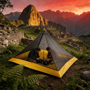 Pirámide Impermeable y Transpirable para Senderismo en Verano Húmedo y Flujo <span class=keywords><strong>de</strong></span> Aire Cómodo en Entornos <span class=keywords><strong>de</strong></span> Campamento en la Selva - Product Image 2