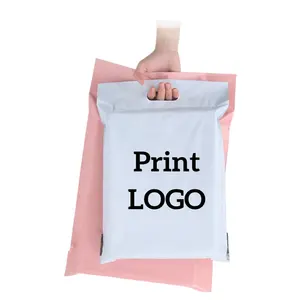 Rosa danke Mail-Tasche 10x13 benutzer definierte Logo gedruckt Kurier Versand paket Porto Paket Mailing-Taschen Poly Mailer mit Griff