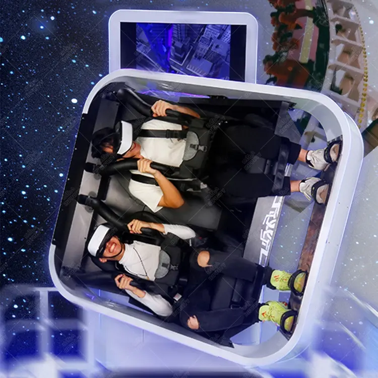 2-х местный Roller Coaster 360 Очки виртуальной реальности VR кресло 720 градусов вращение 9D игровой автомат виртуальной реальности для парка развлечений