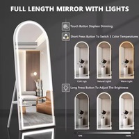 Miroir de Salon Intelligent Tactile Grande Taille 3 Couleurs, Pleine Longueur, Cadre, Sur Pied, Corps Entier, Éclairage LED, Vente Directe Usine