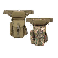 Sac banane tactique vintage en toile imperméable pour activités de plein air, fermeture éclair, logo personnalisé, motif boîte, chasse, moto – Vente directe usine