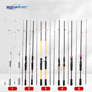 Caña de Pescar Telescópica de Fibra de Carbono, Acción Media Rápida (MF), <span class=keywords><strong>para</strong></span> Spinning y Baitcasting, Portátil, <span class=keywords><strong>para</strong></span> Pesca de Lubina, Trucha y Camarones - Product Image 1