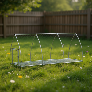 Fournitures pour petits animaux, cage à lapins 118,1x41,3x47,2 pouces en acier galvanisé, extérieur, toutes saisons - Product Image 2