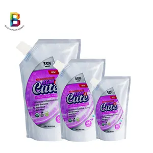Customize Plastic Packing Bags for Laundry Detergent Stand Up Spout Pouch Liquid Packaging Spout Pouch with Handle