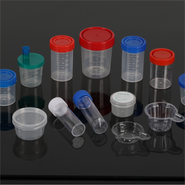 Medical Consumable Sterile Urine and Stool Container Custom Size PP Disposable Stool Container with Spoon