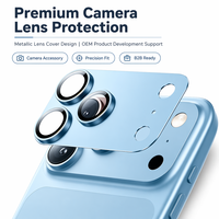 Protection intégrale 3D en métal mat, verre trempé givré pour iPhone 18 Pro 18 Pro Max, protection de l'objectif de l'appareil photo