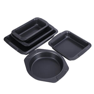 <span class=keywords><strong>Molde</strong></span> para Pastel <span class=keywords><strong>de</strong></span> Acero al Carbono, Bandeja para Hornear, Antiadherente, con Asa, Color Negro, Venta Directa <span class=keywords><strong>de</strong></span> Fábrica - Product Image 1