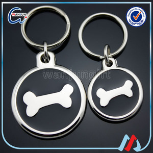 Venta al por mayor de etiquetas de perro, silenciador de hueso, etiquetas de perro de acero inoxidable anodizado, silenciador de Etiqueta de perro con forma de hueso - Product Image 2