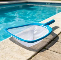 Langlebiger Kunststoff-Tiefenblattrechen und Pool-Skimmer-Netz: Verbessertes Reinigungszubehör für Schwimmbäder