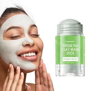 Masque en argile au thé vert pour le soin de la peau du visage, personnalisé avec logo OEM, détoxifiant et affinant, en stick - Product Image 1
