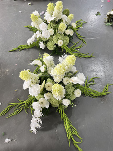 Composizione Floreale <span class=keywords><strong>Verde</strong></span> per Matrimoni 2027, Sfera di Fiori Artificiali in Seta <span class=keywords><strong>Verde</strong></span> e Ortensie Bianche per Decorazioni Nuziali - Product Image 2