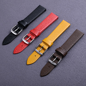 Correa de reloj de cuero genuino de grano de lagarto transpirable multicolor 16 18 20 22mm con hebilla de pasador, venta al por mayor de fábrica Jinkaiyue - Product Image 5