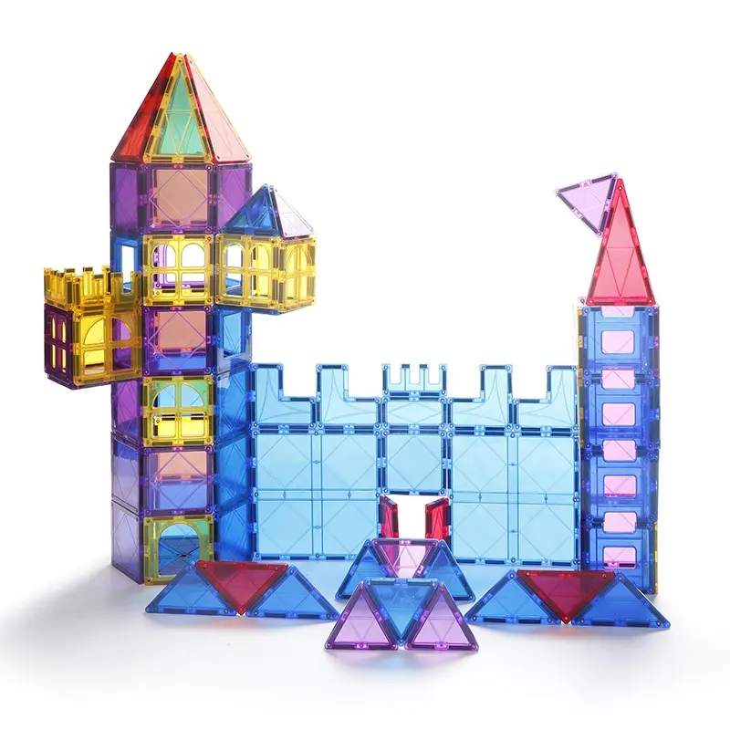 Wholesale Magnet Toys STEM Educationsl Constructor Set Magnetic Tiles 100 pcs Magnetic Building Blocks For Kids