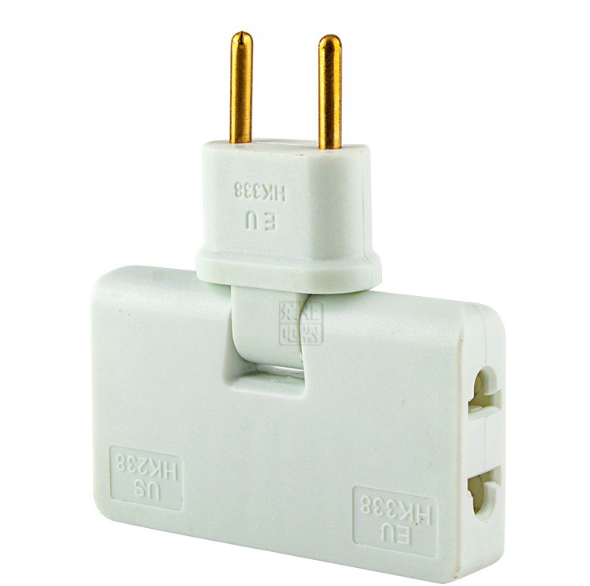 Eu Extension Plug Electrical Adapter 3 in 1 Adaptor 180 Degree Rotation Mobile Phone Charging Converter Socket Travel Adapter