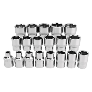 3/8" Drive Chrome Vanadium <strong>Socket</strong> 19PCS <strong>30mm</strong> Short Hex 6-10mm Metric for Ratchet Wrench and Automotive Repair Tools - Product Image 1