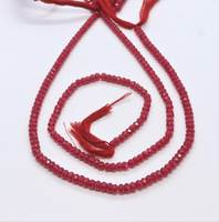 Perles facettées rondes en rubis rose AAA 4,5-5 MM, perles facettées rondes en corindon rubis, perles de pierres précieuses en corindon rubis rose de 12,5 pouces