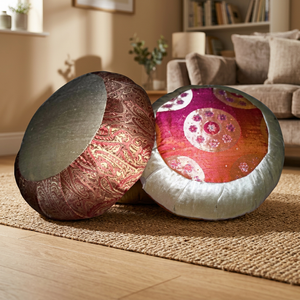 Último diseño de alta calidad de seda Zafu cojín decorativo impreso alforfón casco Polycot almohada cómoda - Product Image 4