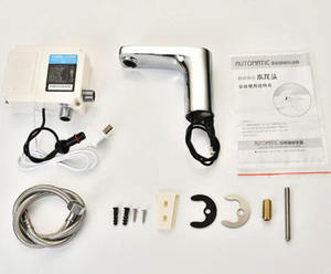 Robinet de salle de bain sans contact pas cher Commercial Auto Motion Sensor Lavabo Robinet Batterie et Plug In Alimenté Chaud Froid Mélangeur Contrôle - Product Image 5