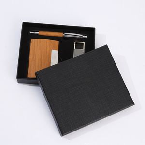 Coffret cadeau exécutif: porte-cartes de visite et stylo en bois-Cadeaux d'entreprise de qualité supérieure - Product Image 3