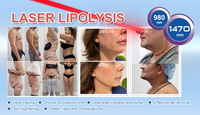 Vaser Liposuccion Corps Façonner Minceur Équipement 980nm1470nm Diode Laser Lipolyse Endolaser Lifting Visage et Cou Lifting