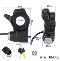 Verrouillage de l'accélérateur à double bouton Kukirin G2 Master, interrupteur simple/double, frein à disque/tambour, levier de vitesses, cadran de vitesse, batterie au lithium, plastique ABS