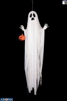 AROMA Fantôme lumineux suspendu de 54 pouces avec son pour la décoration d'Halloween, les fêtes d'Halloween et les maisons hantées