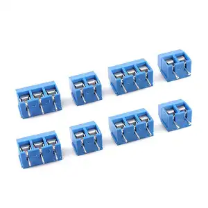 Conector de bloque de terminales THJ Pitch Pcb 2,54mm 3,5mm 3,81mm 5,0mm 5,08mm 7,62mm 9,5mm 11mm Pitch 2-24pin BlueTerminal Block Pcb