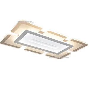 Hình Chữ Nhật Lớn Đình Chỉ Trang Trí Nhà Fancy Acrylic Hiện Đại Phòng Ngủ Quảng Trường Led Đèn Trần