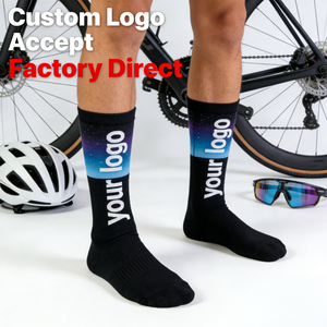 Calze da Ciclismo Personalizzate con Logo, Fornitura Diretta dalla Fabbrica, Uomo Donna, Sopra il Polpaccio, Traspiranti, Asciugatura Rapida, in Nylon per <span class=keywords><strong>MTB</strong></span>, Bici da Strada e Allenamento - Product Image 1