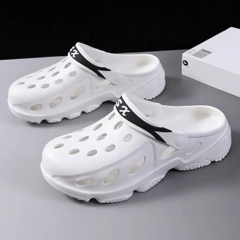 Men's Quick Dry Clogs Slip-on Closed Toe Soft Sole Walking Shoes Beach Sandals Chancletas Mens Clogs Garden Shoes Clogs For Men