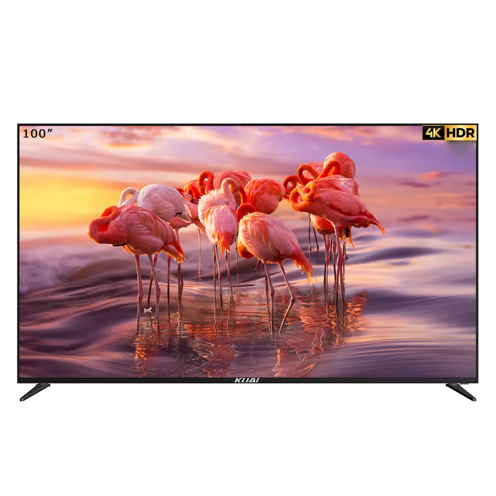 Smart Tv de tela grande KUAI OEM Smart Tv 4K Ultra HD 75 polegadas Preço de fábrica Smart Tv 100 polegadas