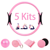 Kit d'entraînement à domicile pour yoga et pilates avec bande de résistance, ensemble de pilates portable avec chaussettes antidérapantes