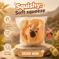 Jouet Squishy Capybara Grande Taille pour Garçons et Filles, Matériau TPR 13x13cm, Anti-stress et Décompression pour le Bureau, Rebond Lent