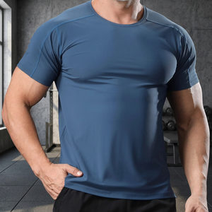 Camiseta Deportiva de Alto Rendimiento para Hombre, Secado Rápido, Transpirable, Cuello Redondo, Manga Corta, para Correr, Entrenamiento, Fitness y Deportes - Product Image 2