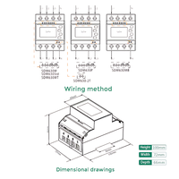 SDM630 Modbus V2 pengukur energi pintar, kelas perlindungan IP51 Eastron tiga fase Din rel WIFI