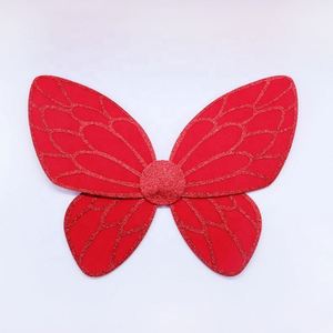 Alas de mariposa para niñas con flores bordadas alas de Ángel de perlas alas de hadas de lentejuelas de princesa para fiesta de cumpleaños de niños - Product Image 6