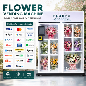 Distributeur automatique de bouquets de fleurs fraîches en plein air, armoire de vente de fleurs intelligente commerciale, équipement de libre-service automatique avec refroidissement 24h/24 et 7j/7 - Product Image 5